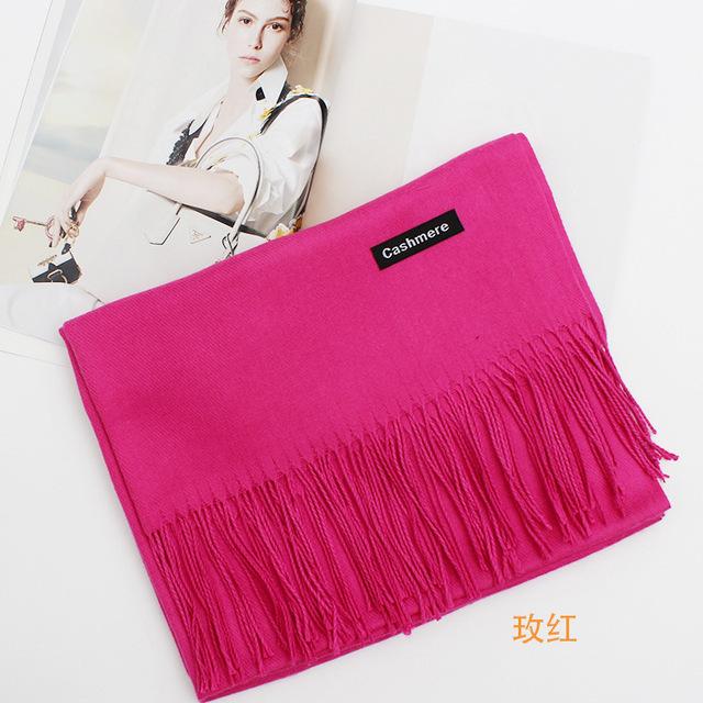 Echarpe femme et homme hiver cachemire pashmina long châle pleins de couleurs à choix