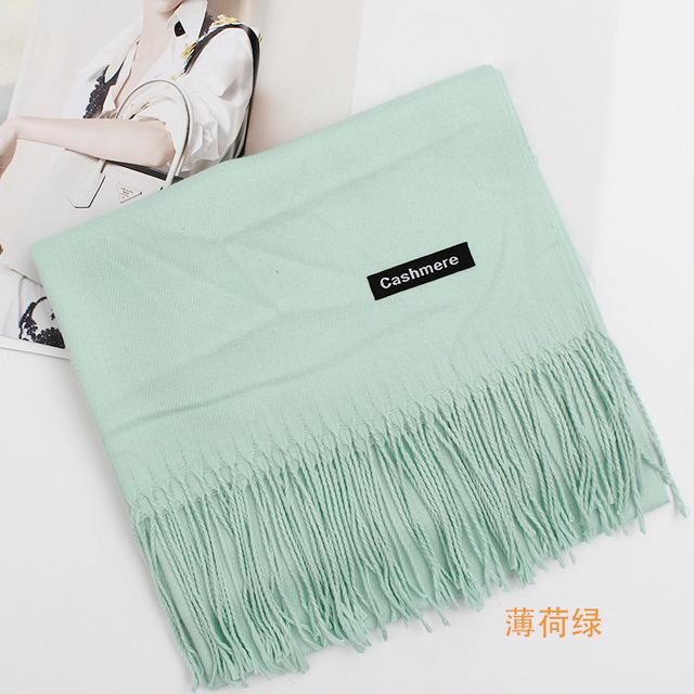 Echarpe femme et homme hiver cachemire pashmina long châle pleins de couleurs à choix