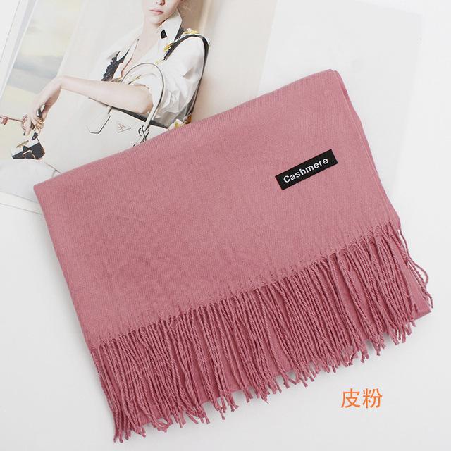 Echarpe femme et homme hiver cachemire pashmina long châle pleins de couleurs à choix