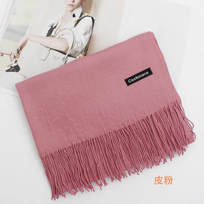 Echarpe femme et homme hiver cachemire pashmina long châle pleins de couleurs à choix