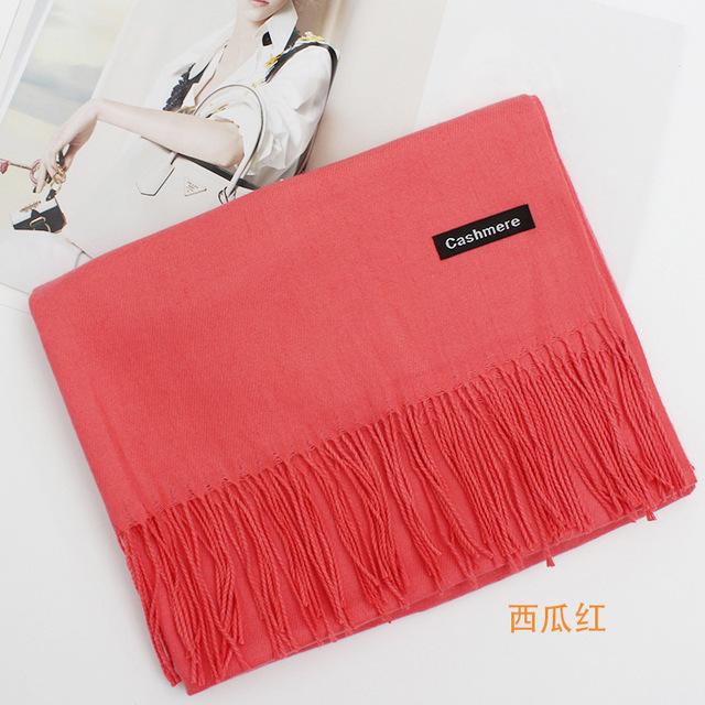 Echarpe femme et homme hiver cachemire pashmina long châle pleins de couleurs à choix