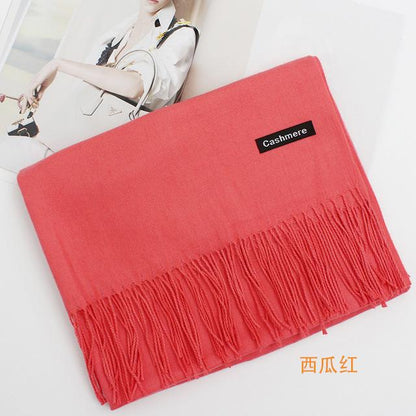 Echarpe femme et homme hiver cachemire pashmina long châle pleins de couleurs à choix