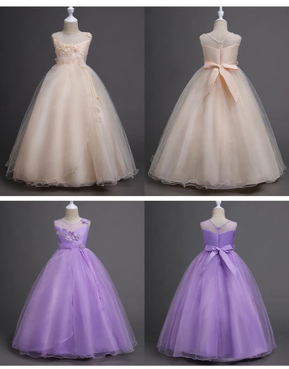 Robes Pour Filles Princesse grand choix de couleurs 5 6 7 8 9 10 11 12 13 14 ans