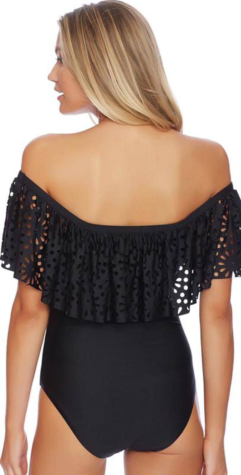 Nouveau Sexy Maillots De Bain épaules dénudées 'une Seule Pièce Maillot de Bain Femme  À Volants Monokini Maillot De Bain XL