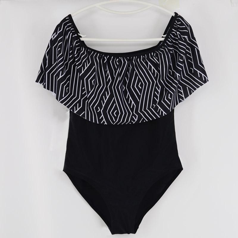 Nouveau Sexy Maillots De Bain épaules dénudées 'une Seule Pièce Maillot de Bain Femme  À Volants Monokini Maillot De Bain XL