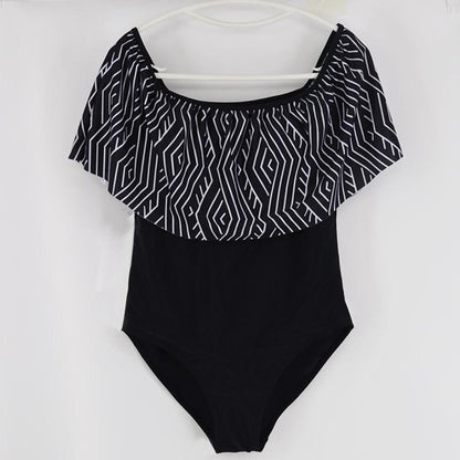 Nouveau Sexy Maillots De Bain épaules dénudées 'une Seule Pièce Maillot de Bain Femme  À Volants Monokini Maillot De Bain XL