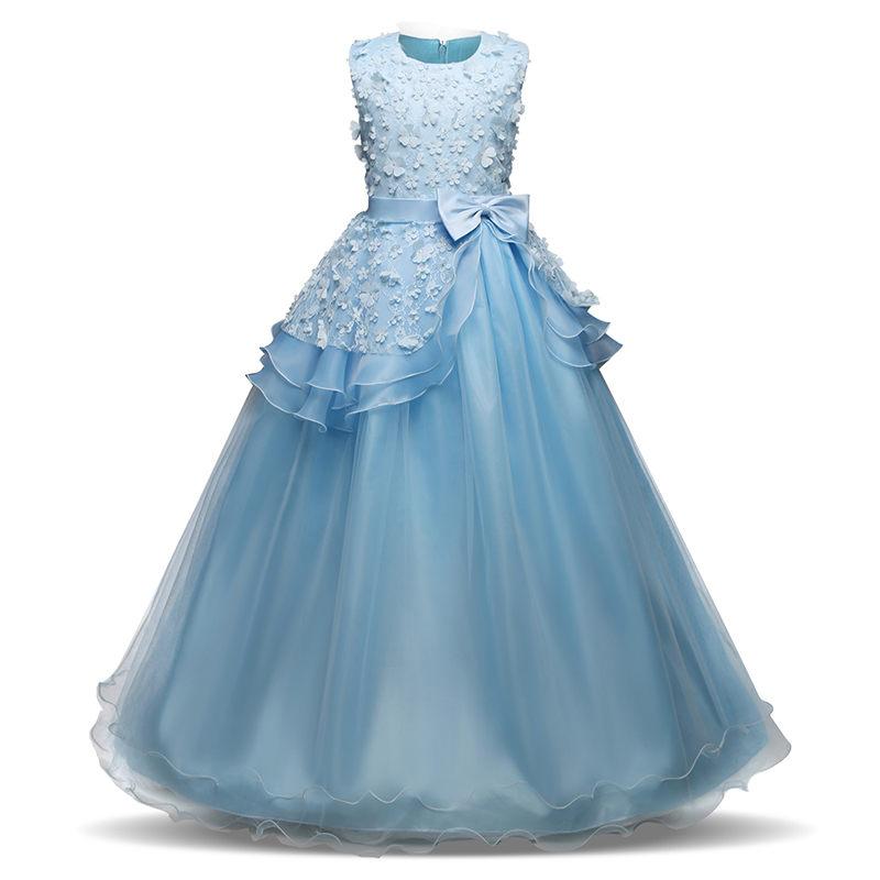 Robe longue de Princesse convient pour mariages ou réceptions qui ravira vos filles de 6-14 ans Kids