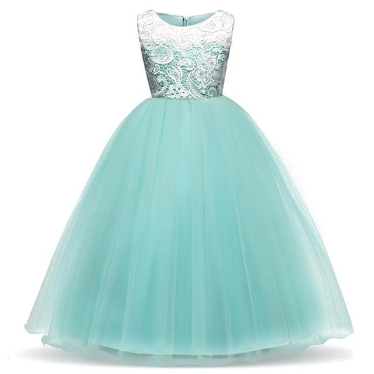 Robe longue de Princesse convient pour mariages ou réceptions qui ravira vos filles de 6-14 ans Kids