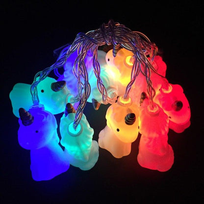 Guirlande de Licornes Led 2M 10Pc Décore agréablement la chambre des enfants ou autre