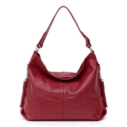 Sac À Main En Cuir Véritable doux au toucher-se porte à l'Épaule-plusieurs couleurs