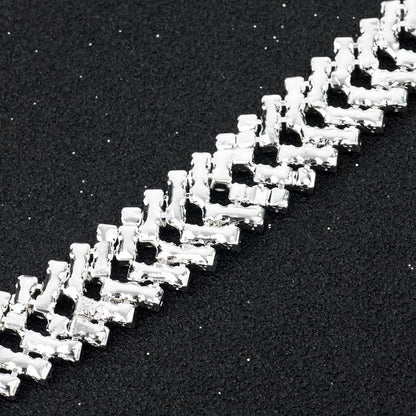 Bracelets Luxury Crystal couleur argent orné de swarowski