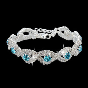 Bracelets Luxury Crystal couleur argent orné de swarowski