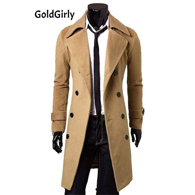 Manteau Homme Nouveau Modèle Automne Hiver Vêtements Cool Mens Long Manteau Top Qualité Coton