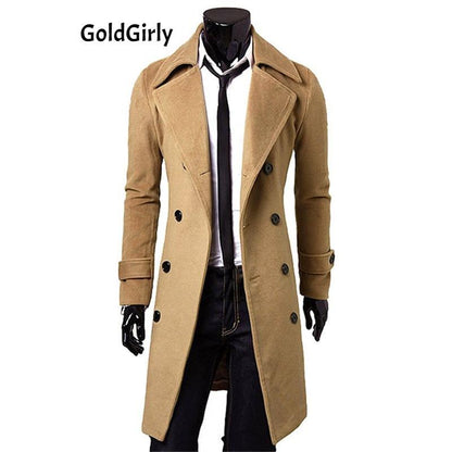 Manteau Homme Nouveau Modèle Automne Hiver Vêtements Cool Mens Long Manteau Top Qualité Coton