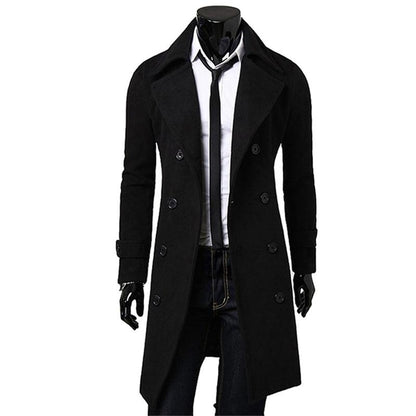 Manteau Homme Nouveau Modèle Automne Hiver Vêtements Cool Mens Long Manteau Top Qualité Coton