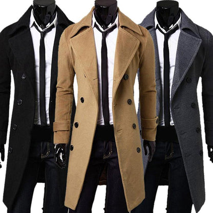 Manteau Homme Nouveau Modèle Automne Hiver Vêtements Cool Mens Long Manteau Top Qualité Coton