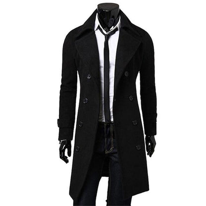 Manteau Homme Nouveau Modèle Automne Hiver Vêtements Cool Mens Long Manteau Top Qualité Coton