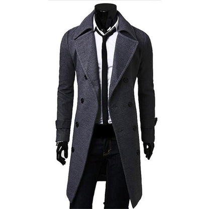Manteau Homme Nouveau Modèle Automne Hiver Vêtements Cool Mens Long Manteau Top Qualité Coton