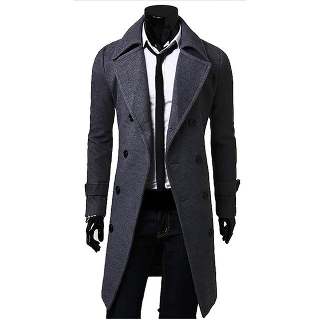 Manteau Homme Nouveau Modèle Automne Hiver Vêtements Cool Mens Long Manteau Top Qualité Coton