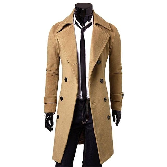 Manteau Homme Nouveau Modèle Automne Hiver Vêtements Cool Mens Long Manteau Top Qualité Coton