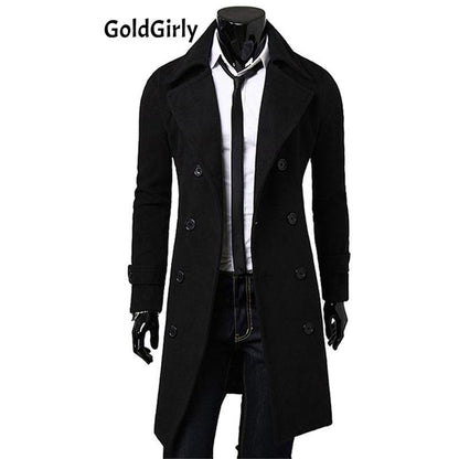 Manteau Homme Nouveau Modèle Automne Hiver Vêtements Cool Mens Long Manteau Top Qualité Coton