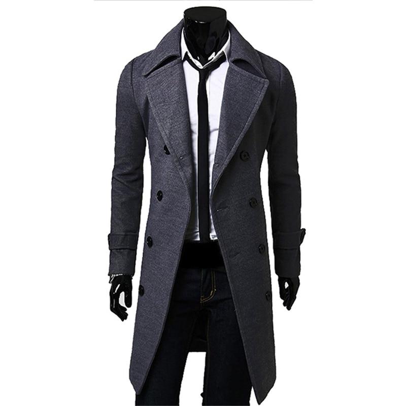 Manteau Homme Nouveau Modèle Automne Hiver Vêtements Cool Mens Long Manteau Top Qualité Coton