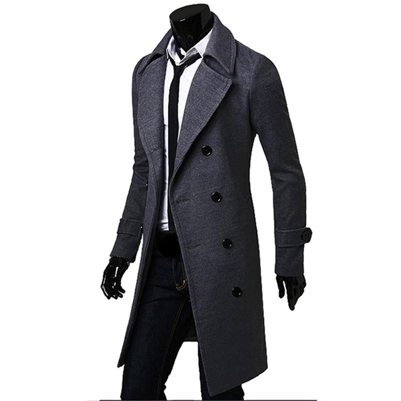 Manteau Homme Nouveau Modèle Automne Hiver Vêtements Cool Mens Long Manteau Top Qualité Coton