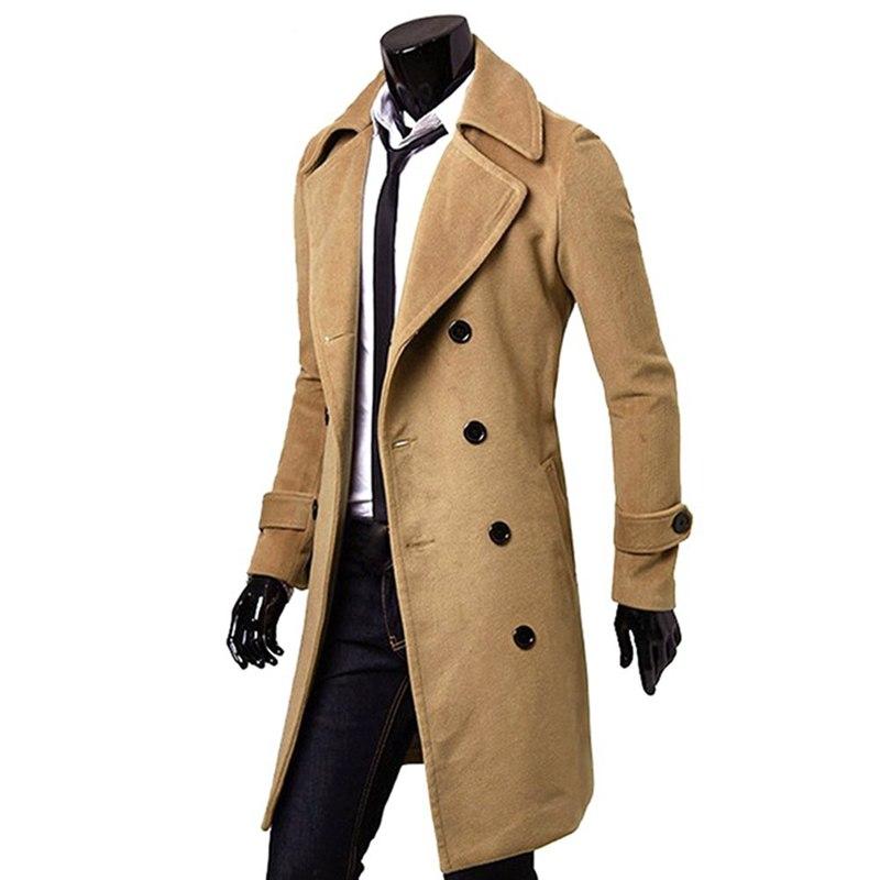 Manteau Homme Nouveau Modèle Automne Hiver Vêtements Cool Mens Long Manteau Top Qualité Coton