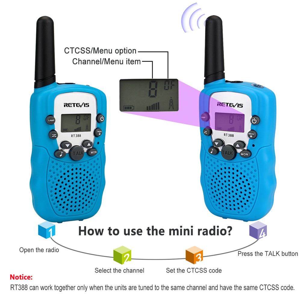 Talkie Walkie Enfants Jouet Radio 0.5W PMR PMR446 Lampe 2 Voies Radio Hf Émetteur-Récepteur