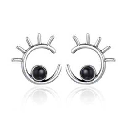 Boucles d'oreilles rondes en argent Sterling 925 pour femmes Idée cadeau