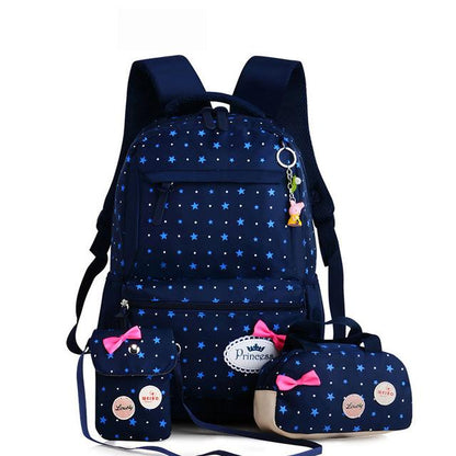 Sac à dos imperméable large bretelles solide pour fille divers imprimés