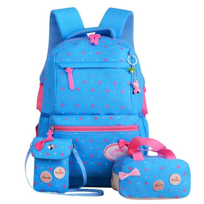Sac à dos imperméable large bretelles solide pour fille divers imprimés